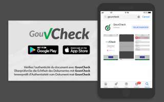 GouvCheck Google play et App Store