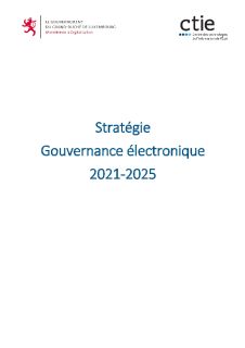 Stratégie "Gouvernance électronique 2021-2025"